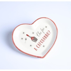 Piatto a forma di cuore con scritta di Capodanno e design champagne per decorazioni da tavola per feste - Product Image 1