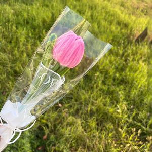 Tulipanes de Flores Hechos a Mano, Regalos Románticos para el Día de la Madre, Tulipanes Rosados de Papel para Manualidades, Regalo para el Día de San Valentín o Bodas - Product Image 6