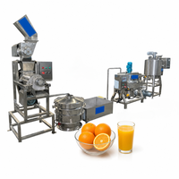PLC-gestuurde automatische sap productielijn, fruit sap verwerkingslijn met was-, crush-, pers- en vulsysteem