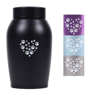 Urne commémorative personnalisable pour animaux de compagnie, urne funéraire pour cendres de chiens et chats, urne en métal gravé en acier inoxydable, souvenir commémoratif - Product Image 1