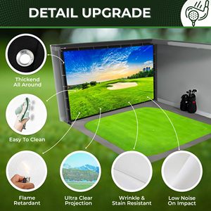 Pantalla de impacto de cine en casa de calidad duradera 4K para Simulador de golf Deportes interiores virtuales de bajo ruido en venta - Product Image 6