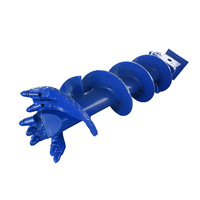 Outils de forage de type Bauer personnalisés par l'usine BJTUFF, tarière à double spirale avec dents en forme de balle pour roche dure