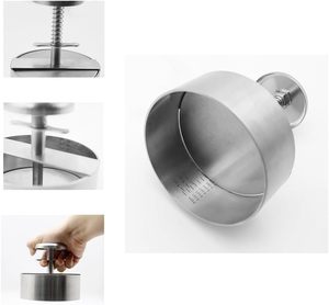 Utensilio de cocina para hacer hamburguesas, molde de cocina para hacer hamburguesas de acero inoxidable - Product Image 5