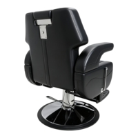 Fauteuil de Barbier Professionnel Moderne Écologique Inclinable à Rotation 360 Degrés en Cuir PVC pour Salon de Coiffure