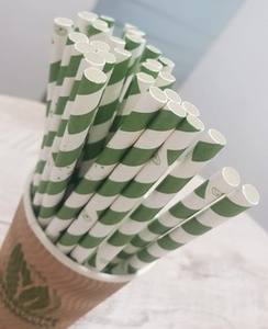 Pajitas de Papel Kraft Premium Ecológicas, Desechables y Biodegradables para Bebidas - Product Image 2