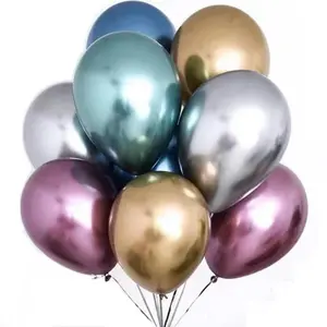 CY Balões atacado 10 polegada Brilhante Metal Pérola Balões De Látex Grosso Chrome Metálico Cores hélio Bolas De Ar Globos