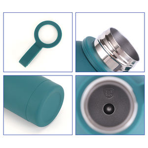 Botellas de Agua con Aislamiento al Vacío de Acero Inoxidable de 500 ml (25 oz) con Asa y Revestimiento de Goma, Personalizables con Logotipo Gratuito - Product Image 3