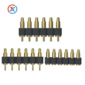 Impermeável 6-Pin Magnetic Pogo Pin Connector Customizável Brass Spring Loaded para aplicações eletrônicas