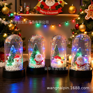 Rose Moat Christmas Globe Night Light With Santa Claus LED Decoration For Home Desktop Gift - Product Image 3