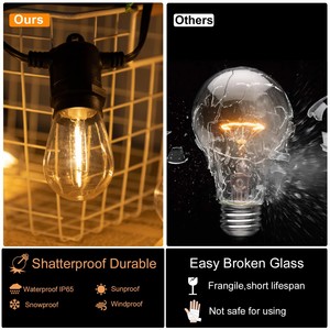 <span class=keywords><strong>Guirnalda</strong></span> de Luces LED de Plástico 220V EU, Luces de Cadena Irrompibles e Impermeables, Conectables, para Jardín, Exterior, Decoración de Año Nuevo - Product Image 3