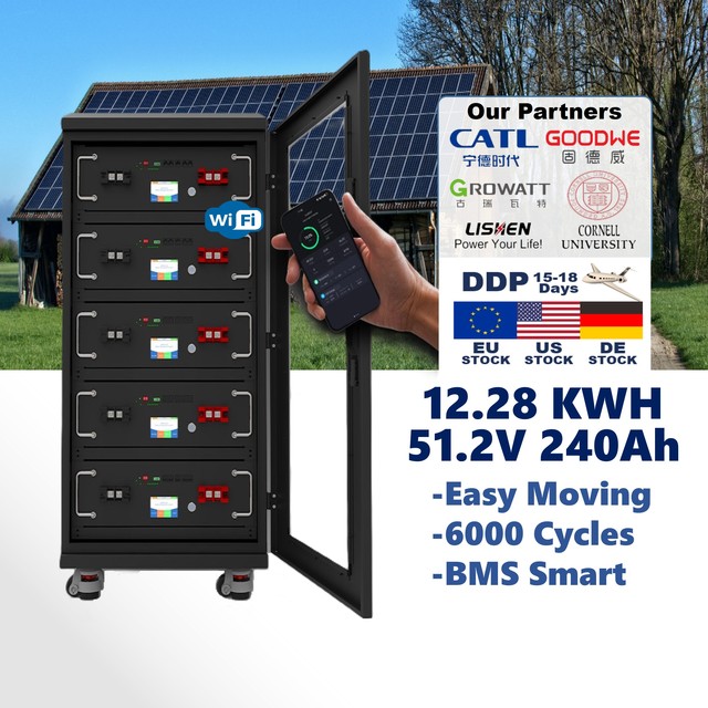 Split Rack Storage Battery IP65 12.28KWh 51.2V 100-240Ah LiFePO4 Home Energy Storage System 6000 Cycles Smart BMS 10-20kW CAN