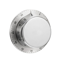 Neuartiger Mini Tragbarer Edelstahl Magnetisch Drehbarer Mechanischer Umweltfreundlicher 60-Minuten Countdown-Timer mit Ton für Küche und Kochen