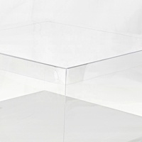 Großhandel Custom Tall Large Food Grade Ganzes transparentes Quadrat Drei in einer Geburtstags feier 16 X16 Obst kuchen box