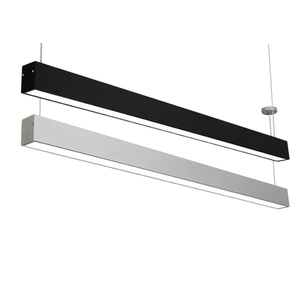 Lumière linéaire LED suspendue au plafond en profilé aluminium pour projet scolaire et hospitalier, sans scintillement, protection des yeux, 4 pieds, 8 pieds, 40W, 60W, 100W - Product Image 1