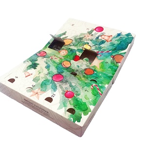 Boîte cadeau calendrier de l'<span class=keywords><strong>avent</strong></span> rigide personnalisée 24 jours, emballage en papier entièrement imprimé pour mini pots de confiture, coffret cadeau de Noël - Product Image 3