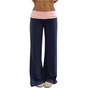 Pantalon de survêtement large pour femme, taille basse, pliable, décontracté, en tricot - Product Image 4