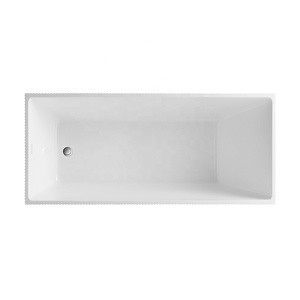 Bañera de Hidromasaje Acrílica Cuadrada de Diseño Moderno, Portátil, Independiente, para Adultos, para Hoteles y Villas, en Oferta - Product Image 5