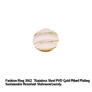 Anillo de Moda en Acero Inoxidable 316L con Baño de Oro PVD, Joyería Sostenible y Resistente - Product Image 2