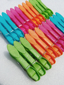 24 pinces à linge en PP durables, écologiques et modernes <span class=keywords><strong>pour</strong></span> étendoir, résistantes au vent, multifonctionnelles - Product Image 6