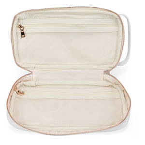 Custom Women <b>Makeup</b> Bag Large Capacity Cosmetic <b>Case</b> Travel Toiletry Bag Double Zipper Organizer Pouch with Handle for Daily Use - Product Image 5