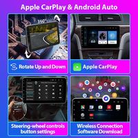 Monitor Layar Mobil Android Auto 10.1 Inci yang Dapat Diputar, Radio Mobil Android, Layar GPS Navigasi Universal, Carplay, Sistem Audio Mobil 1 Din
