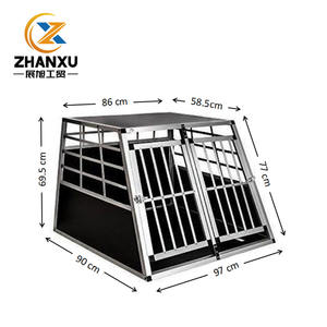 Cage automatique de voiture de voyage pour chien, accessoire en aluminium pour animaux domestiques - Product Image 1