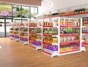 <strong>Large</strong> Supermarket <strong>Shelving</strong> <strong>Units</strong> with Mesh Back Panels, Adjustable for Snacks and Daily Necessities - Product Image 5