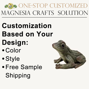 Sculpture décorative <span class=keywords><strong>de</strong></span> grenouille agenouillée texturée vert <span class=keywords><strong>mousse</strong></span>, style vintage, en magnésie, pour intérieur, <span class=keywords><strong>bassin</strong></span>, <span class=keywords><strong>jardin</strong></span>, table ou maison, fabrication OEM - Product Image 1