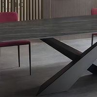 Chine Usine de meubles Table à manger en céramique noire pour Restaurant 1.8m Table de salle à manger en métal pour salle à manger