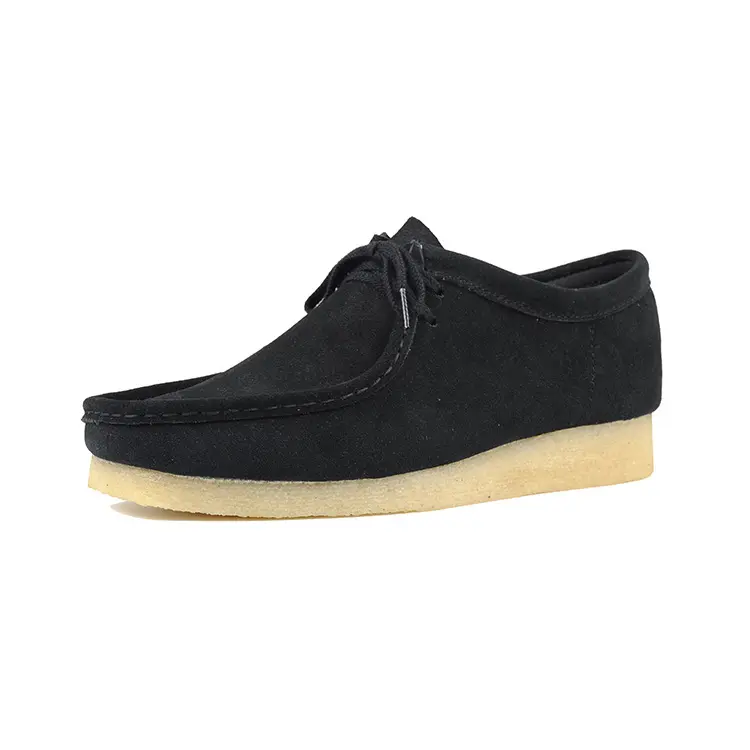 CHAUSSURE DE MODE PERSONNALISÉE vente en gros de chaussures de camping en cuir wallabee décontractées blanches pour hommes antichoc