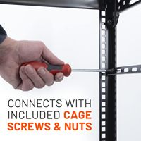 Kit de gestion de câbles pour rack 19 pouces 0,5U, barres de fixation en L, attaches pour câbles, design robuste en métal multi-trous pour câblage flexible