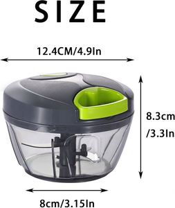 Professional Manual Eco-Friendly LFGB Certified Metal Food Processor 1800ml Capacity Chopping Shredding Garlic <b>Vegetable</b> <b>Tools</b> - Product Image 2