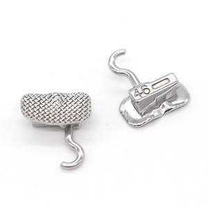 थोक दंत उत्पादों ऑर्थोडॉन्टिक वेल्डेबल बकल ट्यूब, धातु जाल आधार के साथ प्रथम/द्वितीय मोलर दंत ब्रेसिज़ - Product Image 2