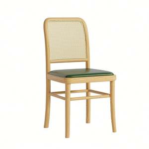 Chaise en bois massif en rotin pour restaurant à domicile meubles d'hôtel chaises de salle à manger chaise de salle à manger en osier tissé - Product Image 3