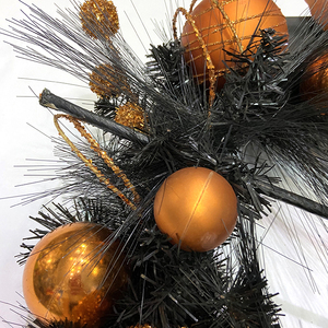 Nuovo Design ghirlanda di streghe decorazione di Halloween con Glitter zucca scopa cappello di plastica ornamenti palla - Product Image 5