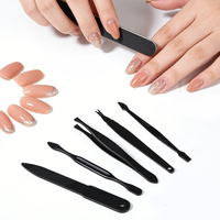 Juego de Manicura para Hombre, 18 Piezas, Acero Inoxidable Negro Mate, Kit de Cortauñas, Herramientas de Cuidado Personal, Estuche Rígido, Logotipo Personalizado