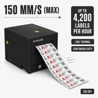 Imprimante d'étiquettes de prix bicolore de bureau 3 pouces 80 mm 203 dpi sans encre pour la promotion et les étiquettes de réduction en magasin