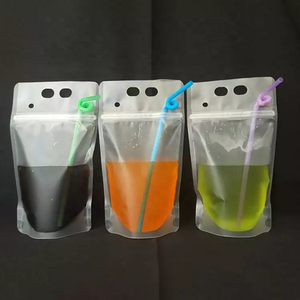 Tùy chỉnh in bao bì đóng gói Spout nhựa túi nước giải khát rõ ràng rơm nước trái cây uống <span class=keywords><strong>Pouch</strong></span> - Product Image 5