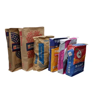 20kg 25kg 50kg 2Layer Kraft Paper Cement Bag Cement