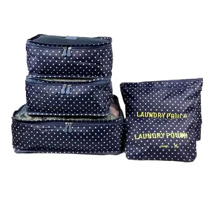 6 наборов, водонепроницаемые легкие кубики для хранения багажа, дорожные складные спортивные упаковочные кубики с застежкой-молнией, складная летная сумка