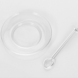Tasse <span class=keywords><strong>à</strong></span> café en verre borosilicate <span class=keywords><strong>à</strong></span> double paroi réutilisable, faite <span class=keywords><strong>à</strong></span> la main, 150 ml, avec soucoupe et cuillère - Product Image 4
