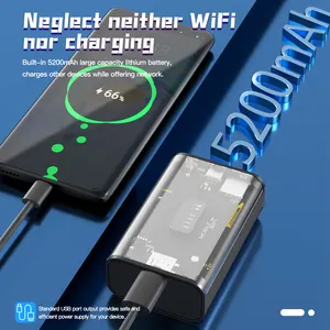 Función de Banco de energía KuWFi enrutador <span class=keywords><strong>WiFi</strong></span> de bolsillo para exteriores 5200mAh módem portátil 4G enrutador de punto de acceso móvil para viajes - Product Image 5