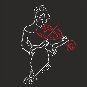 <span class=keywords><strong>Violino</strong></span> ragazza motivo strass Hotfix ferro su Patch stampa di calore cristallo trasferimento <span class=keywords><strong>violino</strong></span> strass Design trasferimento per vestiti - Product Image 1