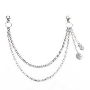 โซ่คาดเอวแฟชั่นพังก์เมทัล วงแหวนคู่ โลหะผสมสังกะสี สำหรับใส่ทุกวัน - Product Image 4