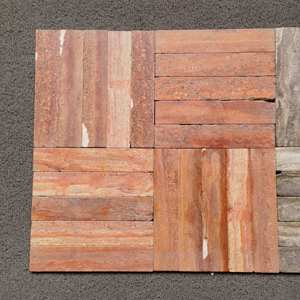 Phổ biến màu Đỏ travertine mài dũa và chải đá tự nhiên gạch Dải mô hình pháp lát sân vườn đá gạch - Product Image 6