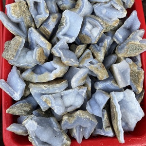 คริสตัลควอตซ์ดิบธรรมชาติ ดรอยซี่บลูเลซอาเกต คุณภาพสูง สำหรับการทำสมาธิและการบำบัด - Product Image 1
