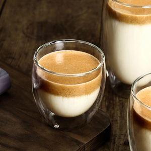 Tasse à café, <span class=keywords><strong>latte</strong></span> et cappuccino en <span class=keywords><strong>verre</strong></span> borosilicate à <span class=keywords><strong>double</strong></span> <span class=keywords><strong>paroi</strong></span> transparente de 250 ml, résistante au lave-vaisselle - Product Image 3