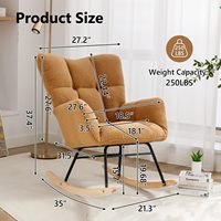 Chaises d'allaitement compactes Sherpa confortables à bascule rembourrées pour bébé