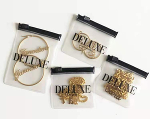 Custom small reusable pvc jewelry plastic zip lock bag,clear zipper bag jewelry Packaging Bag with logos
