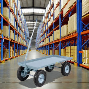 Chariot à plateforme avec roues de scooter, capacité 500 kg, chariot de manutention robuste pour entrepôt, usine et usage industriel - Product Image 2